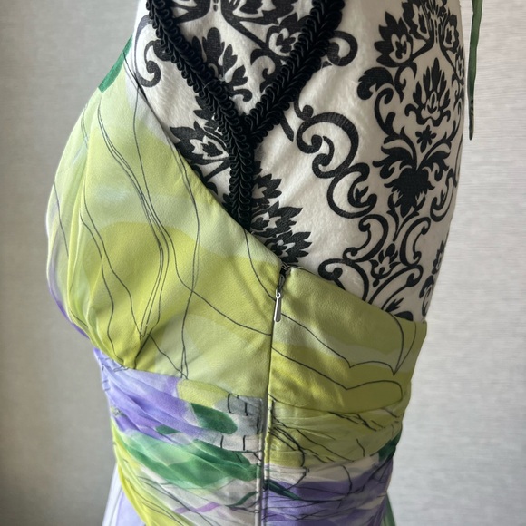 Donna Morgan Silk Chiffon Halter Knee Length Dress, 2P - Picture 5 of 8